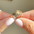 2 CT Fancy Yellow Pear Diamond Engagement Ring | Hidden Halo Rose Gold Solitaire Ring