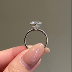 2 carats Heart Cut Diamond with Micro Pave Solitaire Ring
