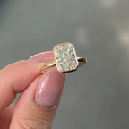 3 carats Radiant Cut Diamond Bezel Ring
