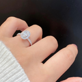 Oval Cut Halo Diamond Engagement Ring | Cathedral Pavé Band