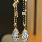 Marquise Cut Lab Grown Diamond Pendant Necklace | Bezel Set Gold Pendant