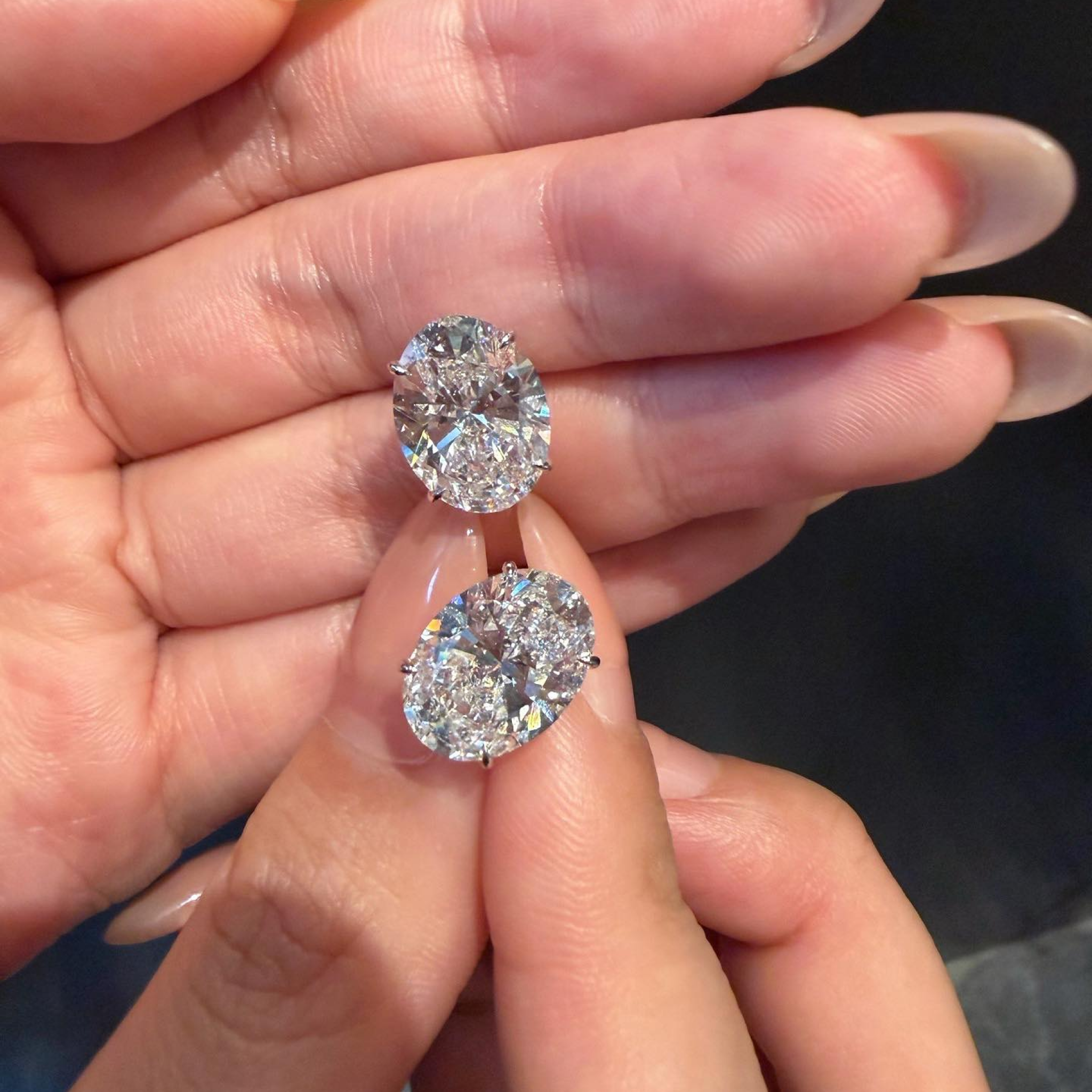Oval Lab Grown Diamond Stud Earrings | Classic Four Prong Solitaire Diamond Earrings