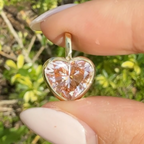 Heart Cut Pink Lab Grown Diamond Pendant | Full Bezel Solitaire Gold Necklace