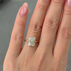 3 carats Radiant Cut Diamond Bezel Ring
