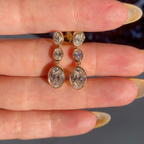 4 CTW Lab Grown Oval Diamond Drop Earrings | Dangle Diamond Earrings | Oval Cut Drop Earrings | Elegant Fine Jewelry