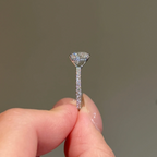 2 carats Heart Cut Diamond with Micro Pave Solitaire Ring