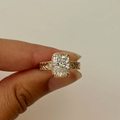 2 CT Radiant Cut Lab Grown Diamond Vintage Engagement Ring | Milgrain Bezel, Hand Engraved 14K Solid Gold Ring