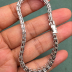 0.50 CT Each Emerald Cut Lab Grown Diamond Tennis Bracelet | Luxury 14K Gold Lab Diamond Bracelet