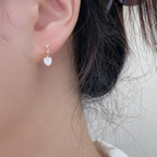 Classic Heart-Cut Lab Diamond Dangle Earrings