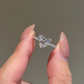 2 carats Heart Cut Diamond with Micro Pave Solitaire Ring
