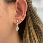 4 CTW Lab Grown Oval Diamond Drop Earrings | Dangle Diamond Earrings | Oval Cut Drop Earrings | Elegant Fine Jewelry