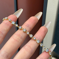Graduated Round Bezel Set Lab Grown Diamond Tennis Bracelet | 14K Gold Diamond Bracelet