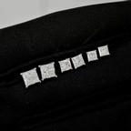 Princess-Cut Lab Grown Diamond Solitaire Stud Earrings in Four-Prong Basket Setting