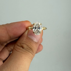 2 CT Oval Lab Grown Diamond Solitaire Engagement Ring | Classic Yellow Gold Ring