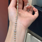 Graduated Round Bezel Set Lab Grown Diamond Tennis Bracelet | 14K Gold Diamond Bracelet