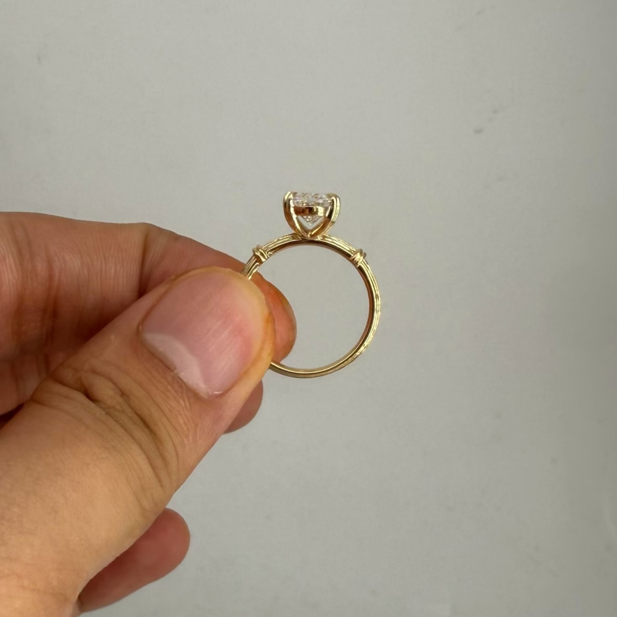 2 CT Oval Lab Grown Diamond Solitaire Engagement Ring | Classic Yellow Gold Ring