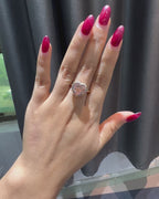 4 CT Heart Pink Lab Grown Diamond Engagement Ring with Hidden Halo | 14K Solid Gold Solitaire Ring