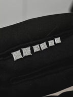 Princess-Cut Lab Grown Diamond Solitaire Stud Earrings in Four-Prong Basket Setting