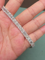 0.50 CT Each Emerald Cut Lab Grown Diamond Tennis Bracelet | Luxury 14K Gold Lab Diamond Bracelet